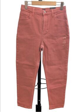 GAP Kids Girls Size 16 Pink Mom Jeans High Rise Straight Adjustable Waist NWT